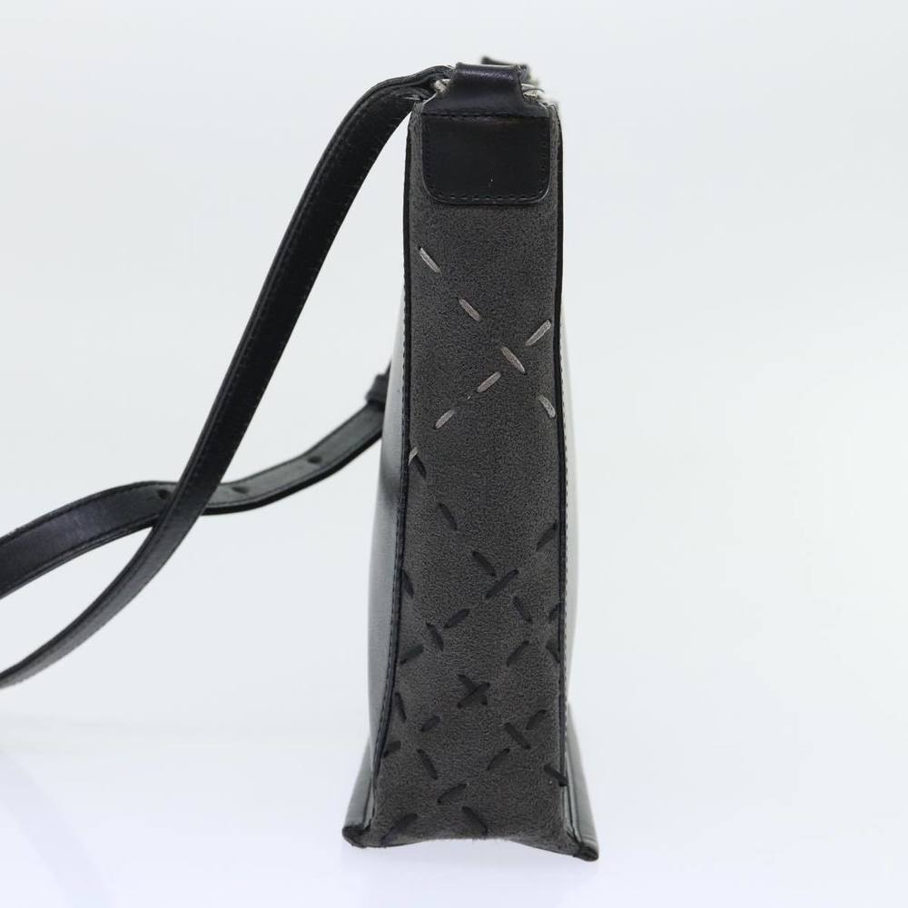 BURBERRY Shoulder Bag Leather Suede Black Auth bs7703 - Picture 3 of 16